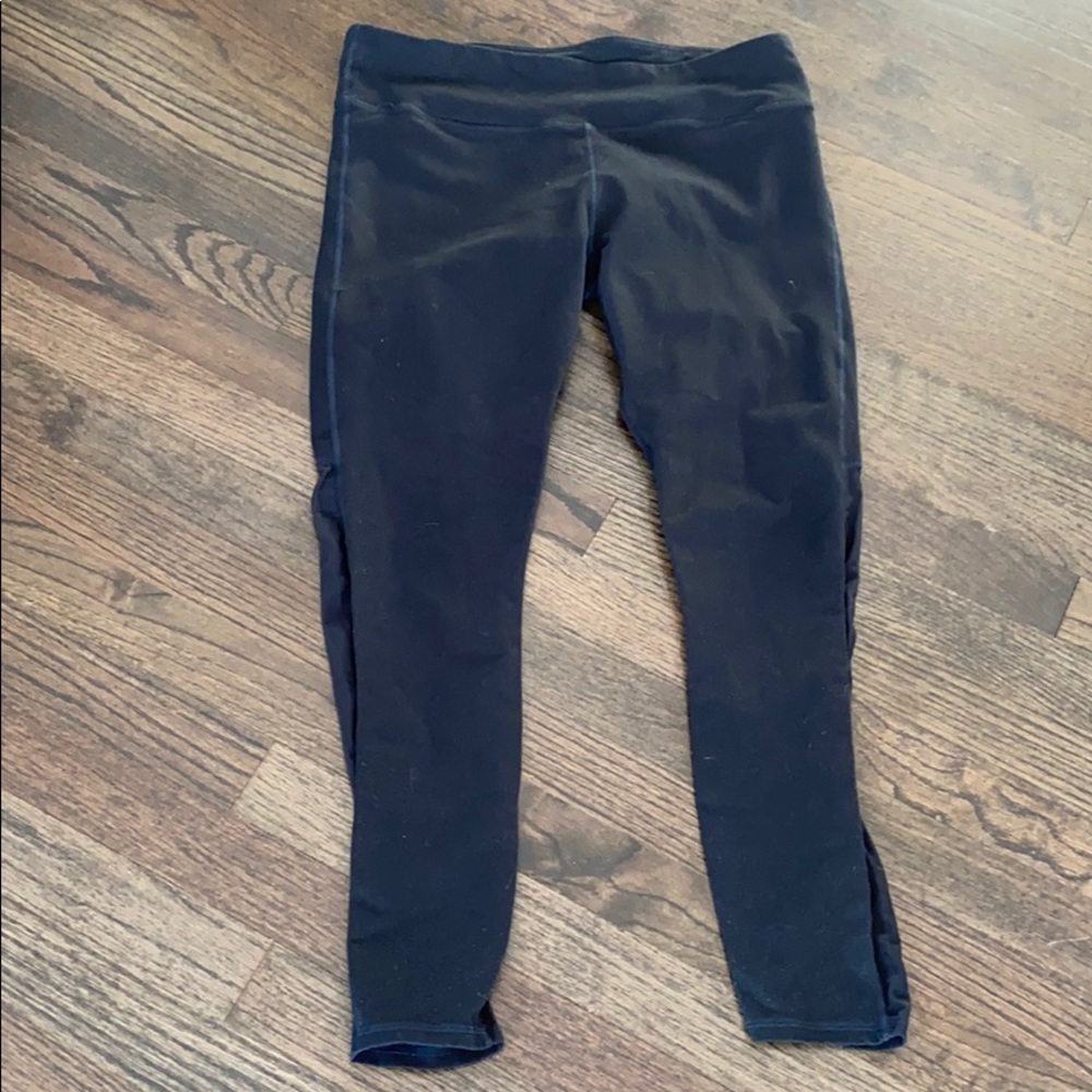 Fabletics Black Mesh Panel Leggings Medium M